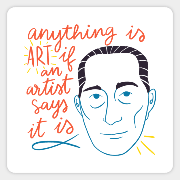 Duchamp quote Sticker by Awesome quotes